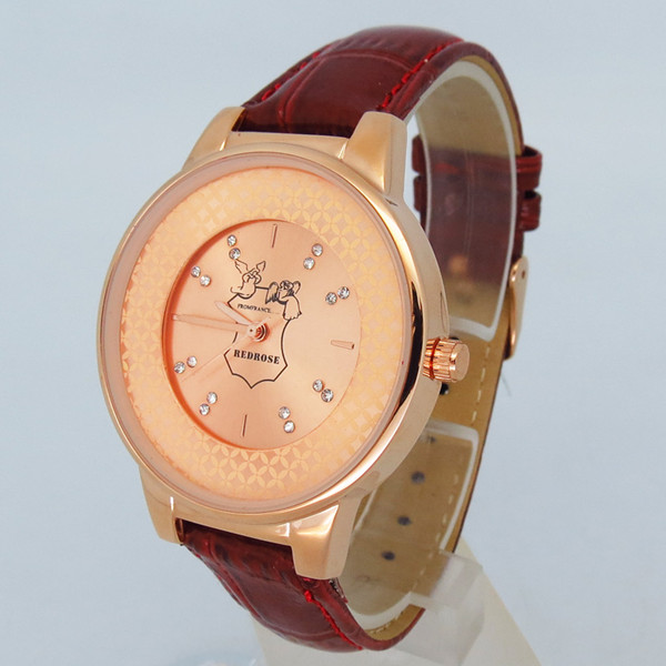 時尚男士石英皮帶表,雙層表面,真皮表帶,真空電