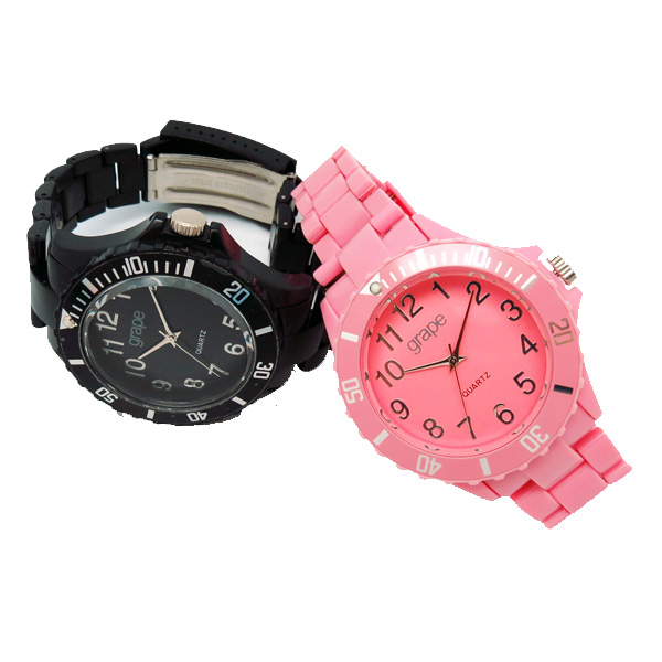 爆款多色彩塑膠套裝 進(jìn)口機(jī)芯 防水結(jié)構(gòu) 顏色可