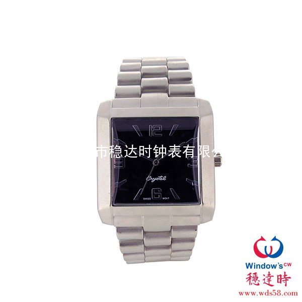 方形表殼合金帶手表
