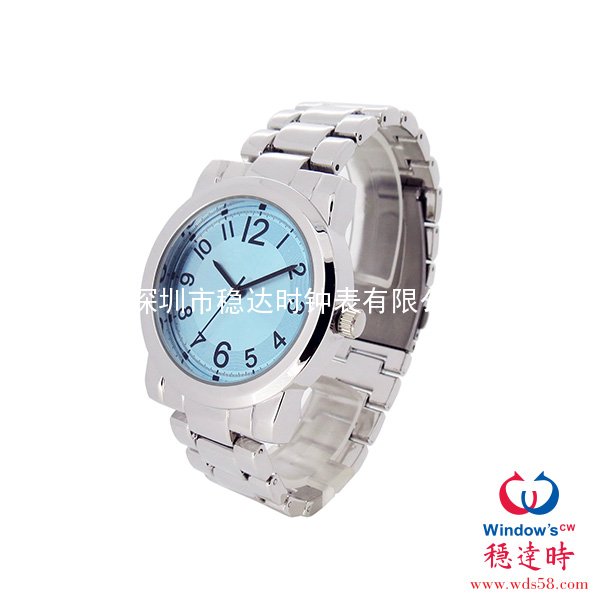 男士休閑合金帶手表