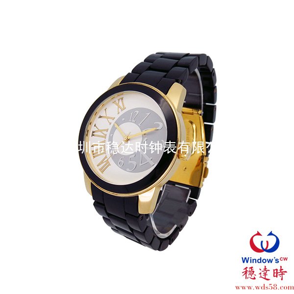 黑色朔料帶男士手表