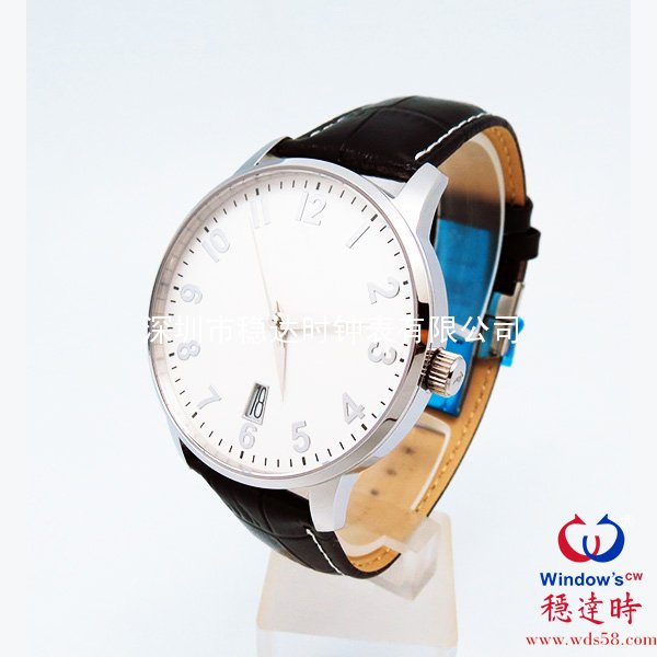 情侶真皮帶不銹鋼紀(jì)念手表