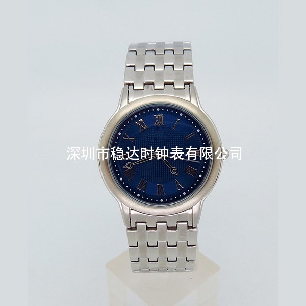 穩(wěn)達(dá)時不銹鋼殼帶禮品手表批發(fā)工廠