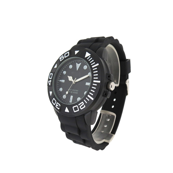 穩(wěn)達時合金黑色運動鍛煉男士手表定做