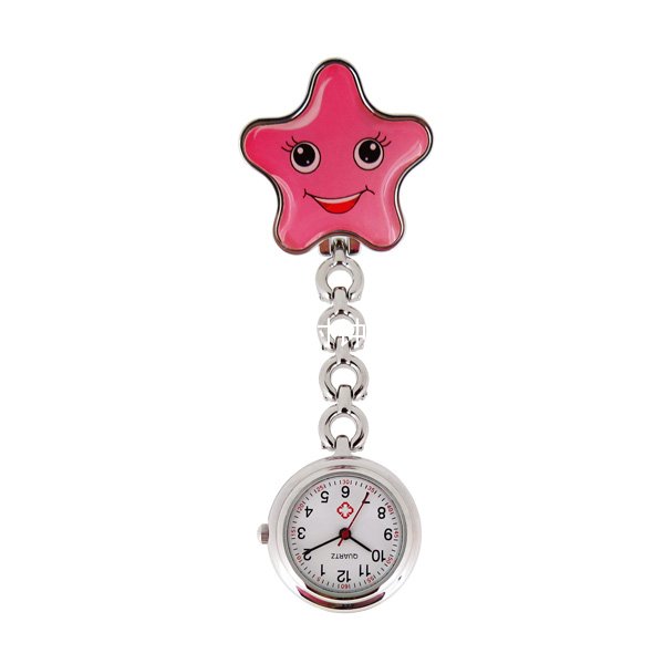 穩(wěn)達時紅色笑臉合金護士禮品手表定制廠家