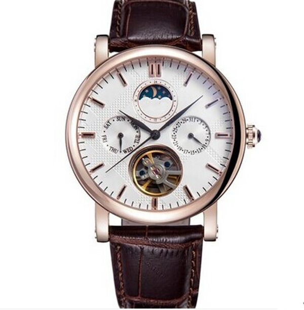 穩(wěn)達時手表定制廠家供應不銹鋼男士多功能機械手表定制