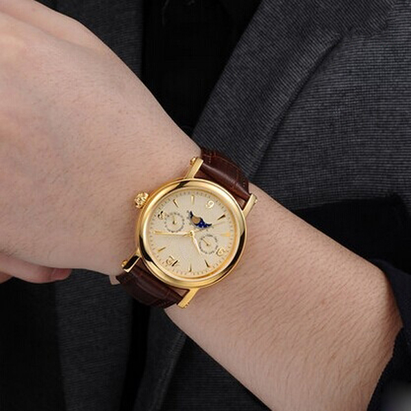 手表定制工廠供應(yīng)經(jīng)典男士多功能商務(wù)機(jī)械手表定制