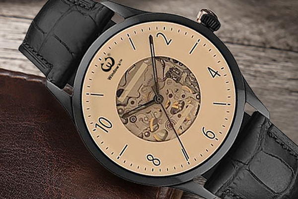 穩(wěn)達(dá)時(shí)定制商務(wù)鏤空男士手表廠家批發(fā)