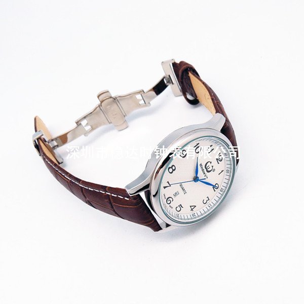 簡約經(jīng)典商務(wù)手表真皮表帶男士手表定制