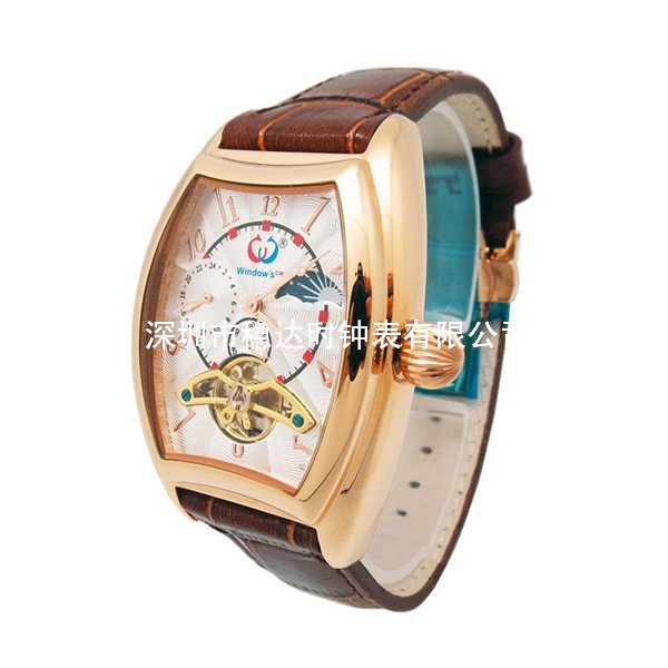 穩(wěn)達(dá)時(shí)酒桶形不銹鋼機(jī)械手表批發(fā)