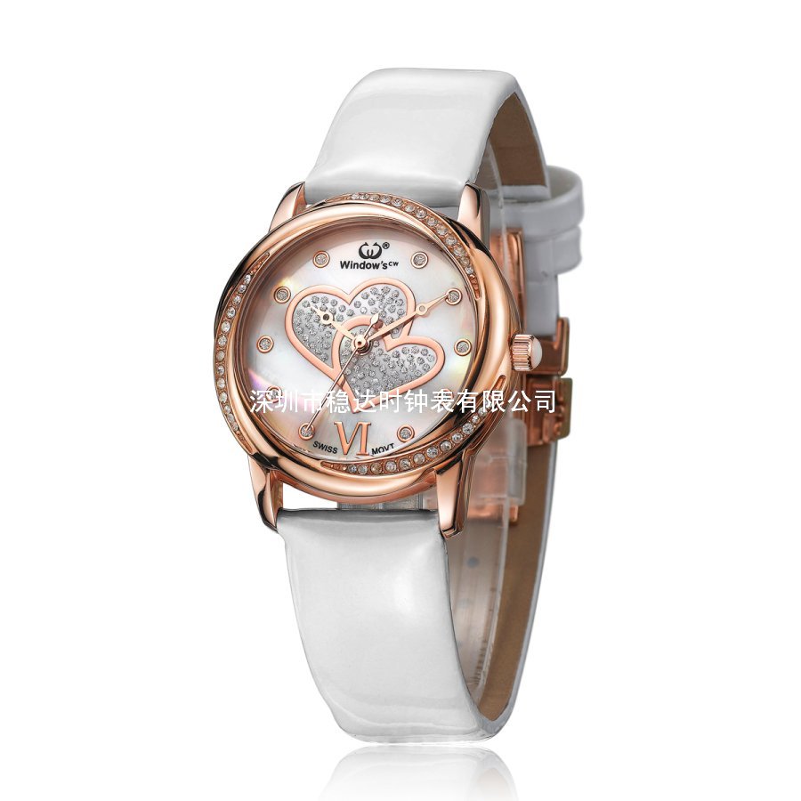 穩(wěn)達(dá)時(shí)女式時(shí)尚石英皮帶防水手表定制