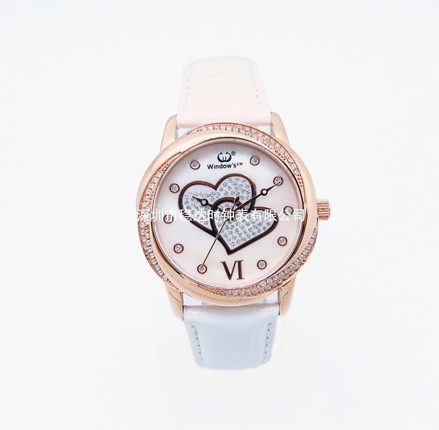 穩(wěn)達(dá)時(shí)女式時(shí)尚石英皮帶防水手表定制